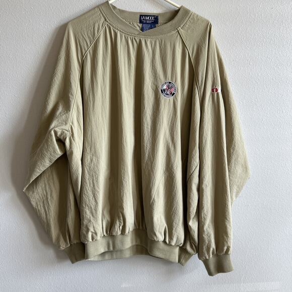 disabled american veterans sweater DAV mens large Windbreaker Tan Pullover USA - Picture 1 of 7